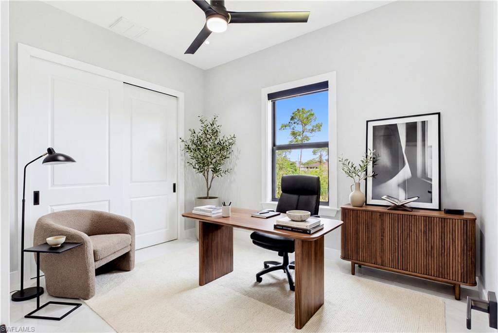 Recessed lighting and a ceiling fan fixture
