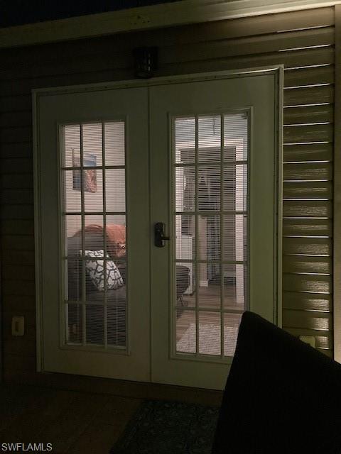 Doorway with french doors