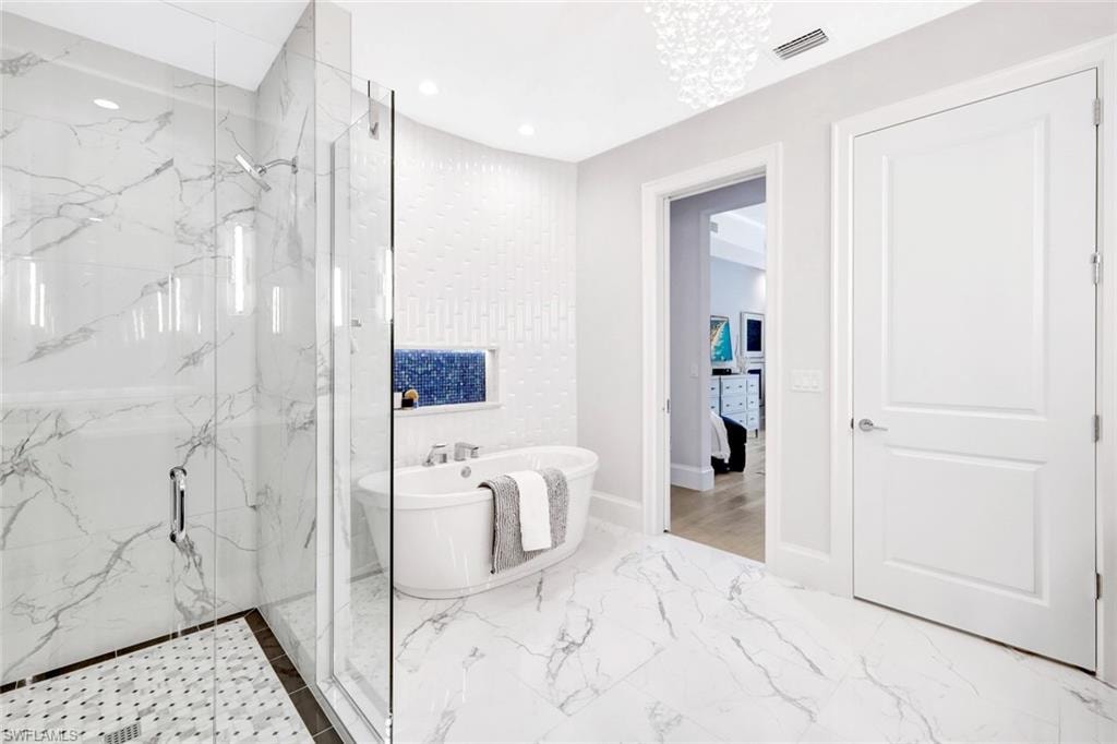 Separate Shower and soaking tub