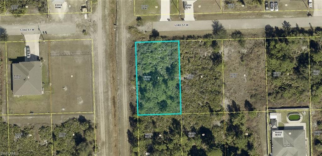 Aerial Property Survey. Depicting the outlined parcel boundary and surrounding land divisions within the municipality