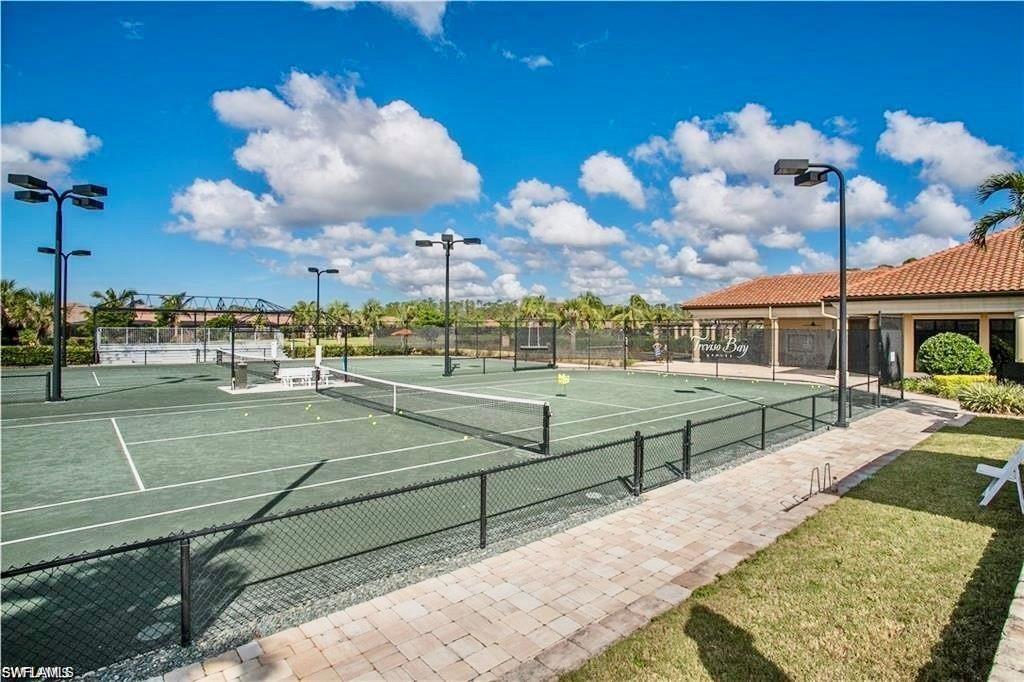 View of tennis court