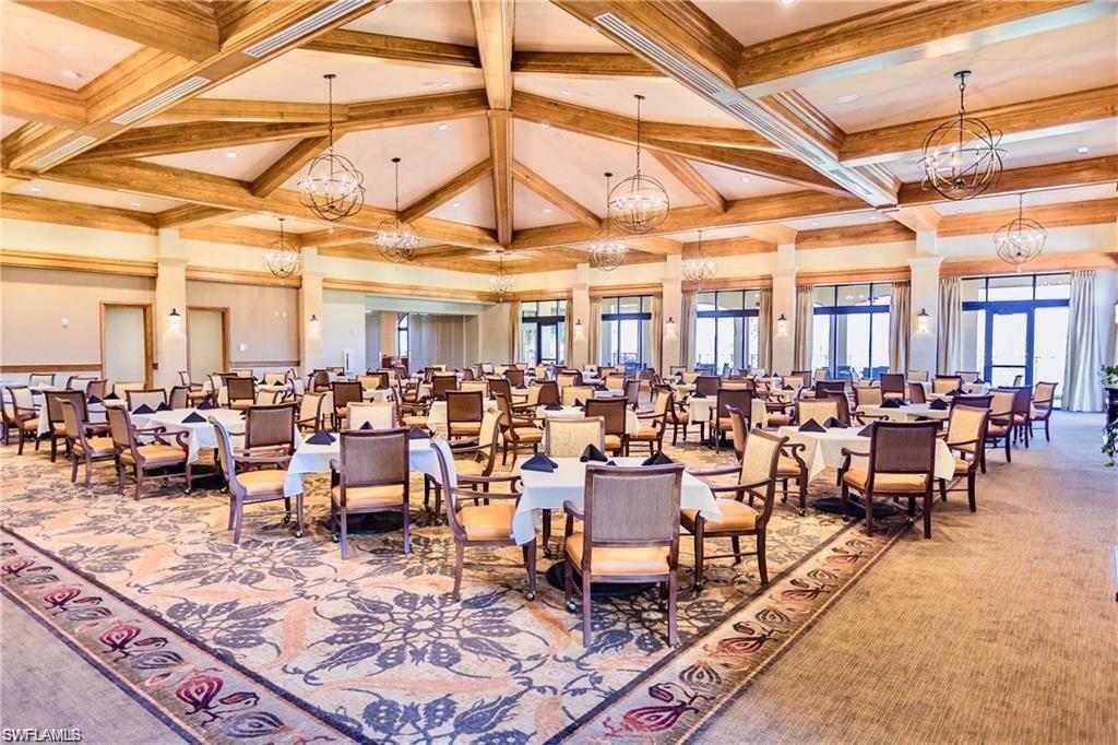 Community lobby featuring beam ceiling and coffered ceiling