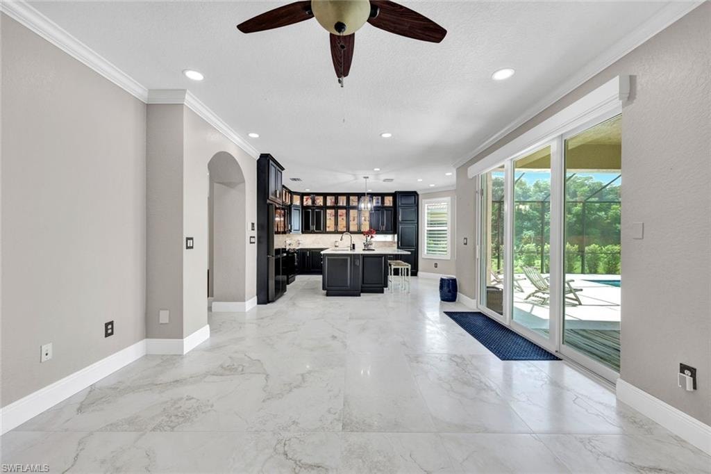 View from dining area of kitchen