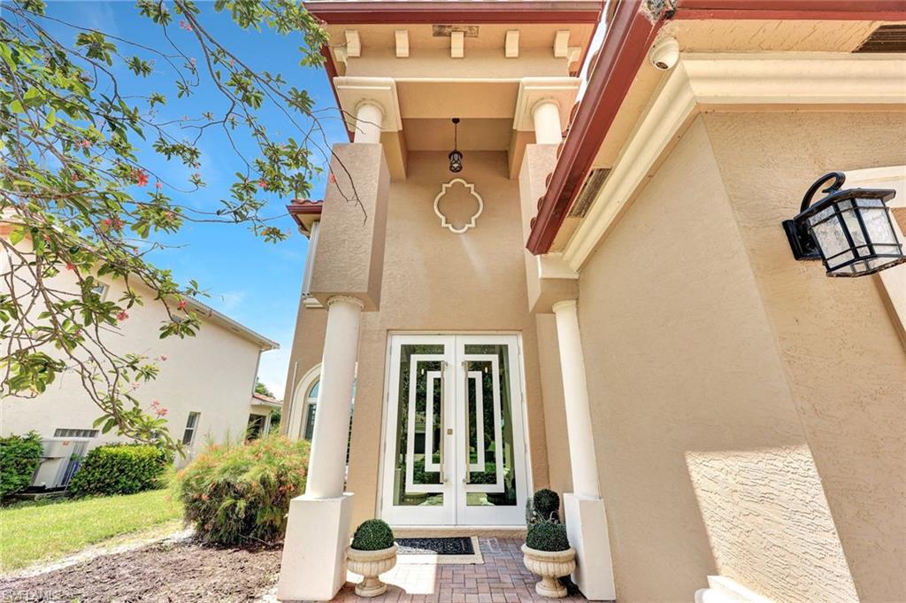 Gorgeous contemporary Miami Dade Hurricane rated front door to greet your guest.
