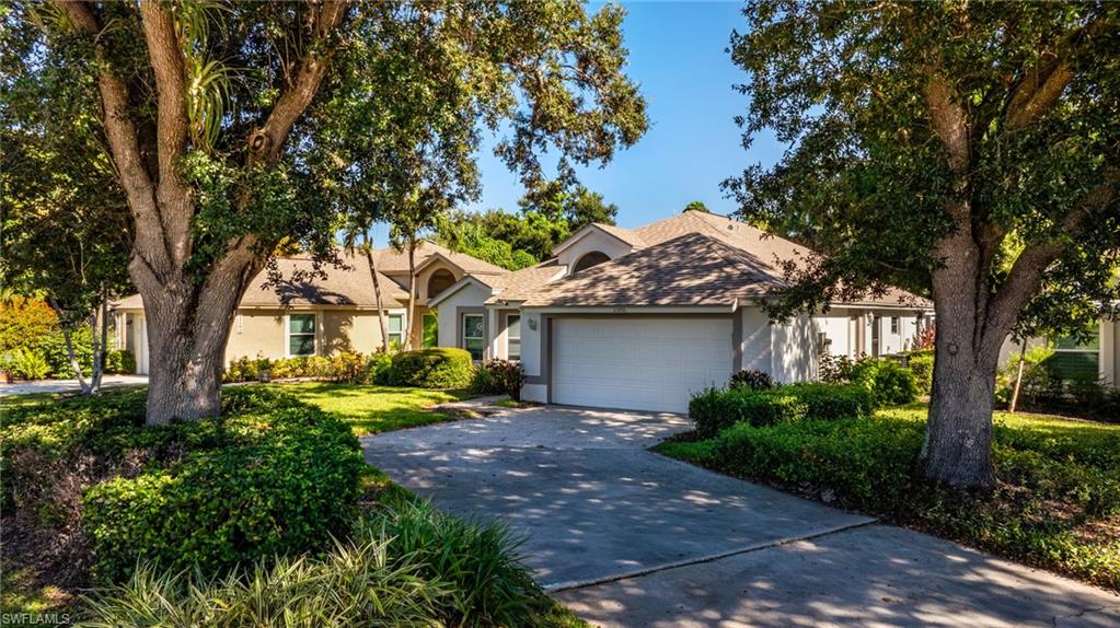 Neutral-toned exterior with a two-car garage