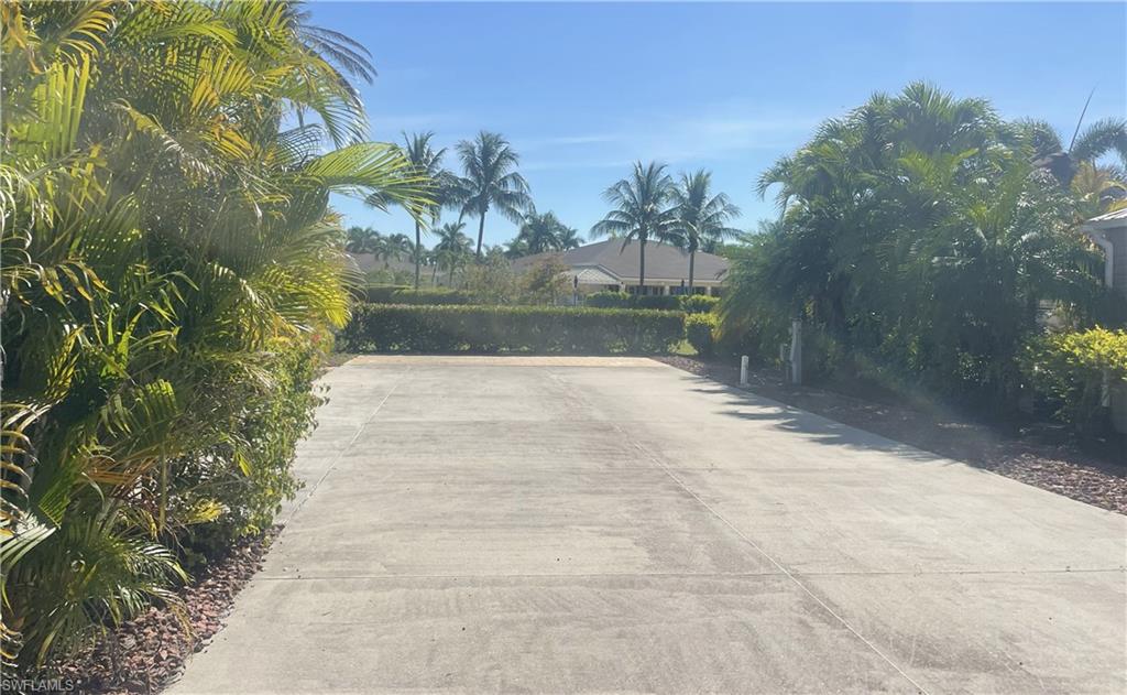 View of concrete driveway