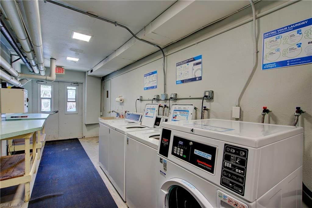 The convenient community laundry room is on the 1st floor
