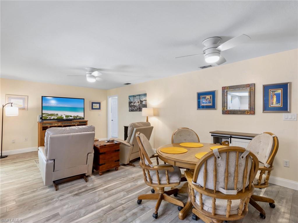 Family room with additional bedrooms toward doorway