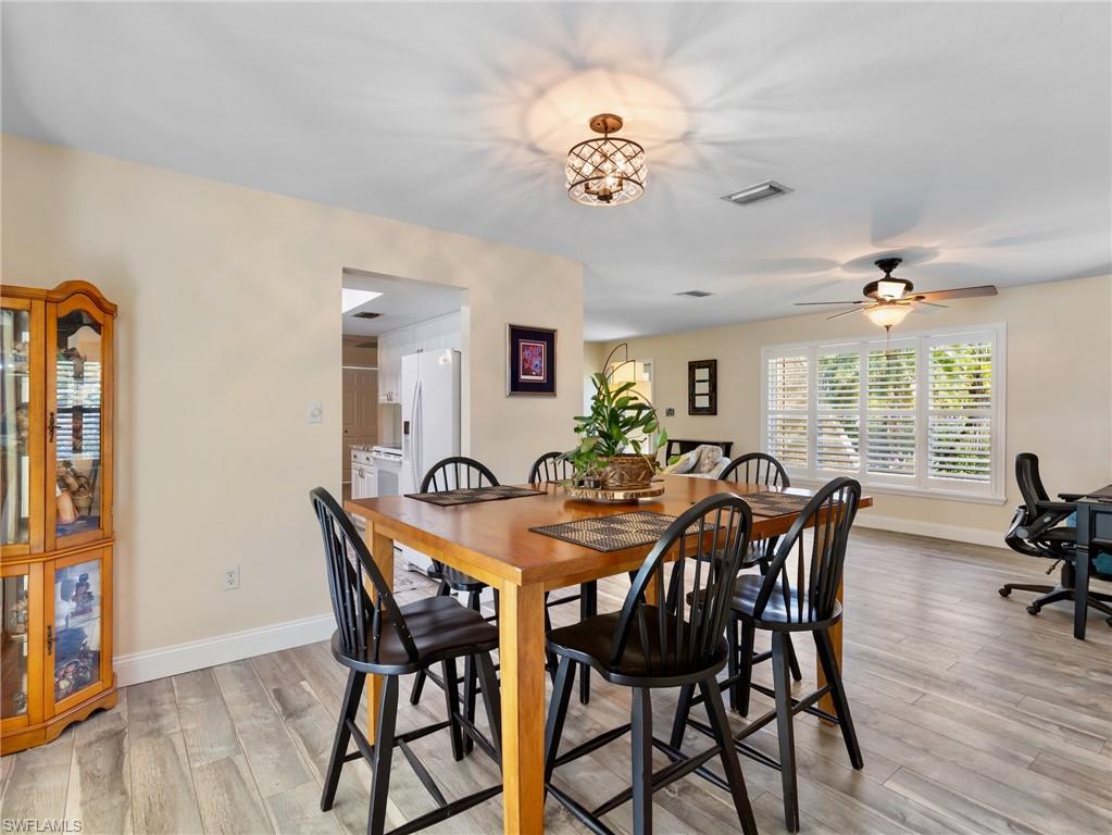 Dining area; living room to right
