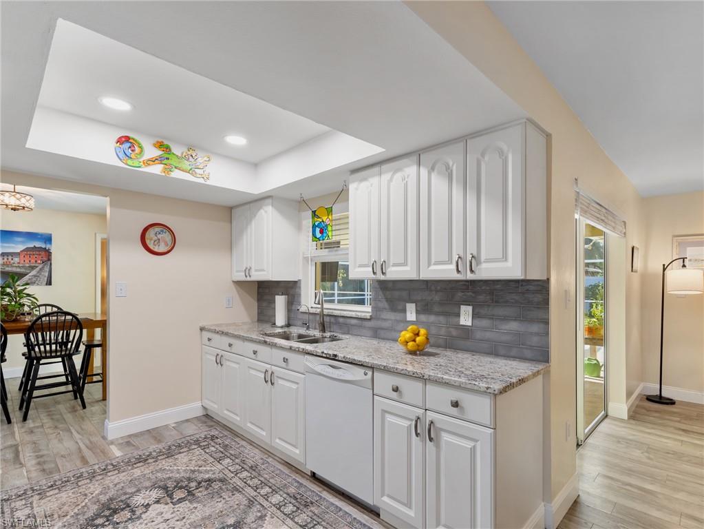Kitchen with recessed lighting