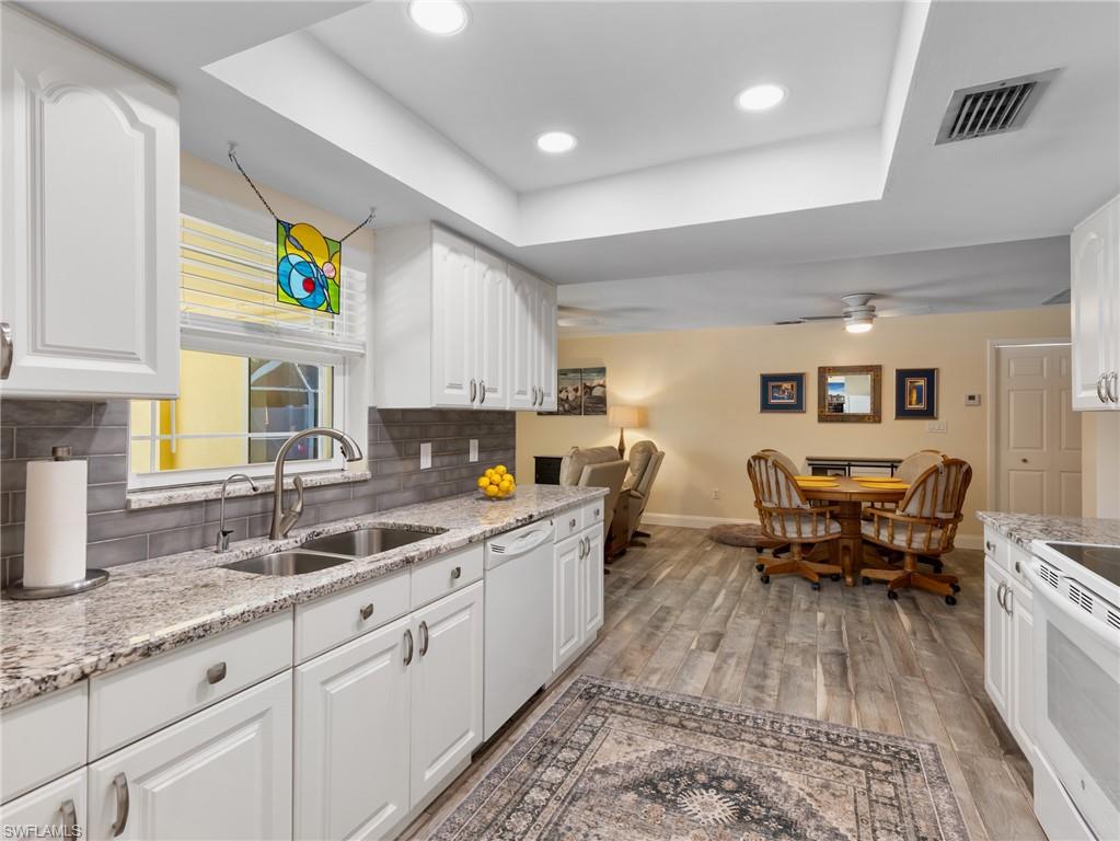 Kitchen with granite countertops