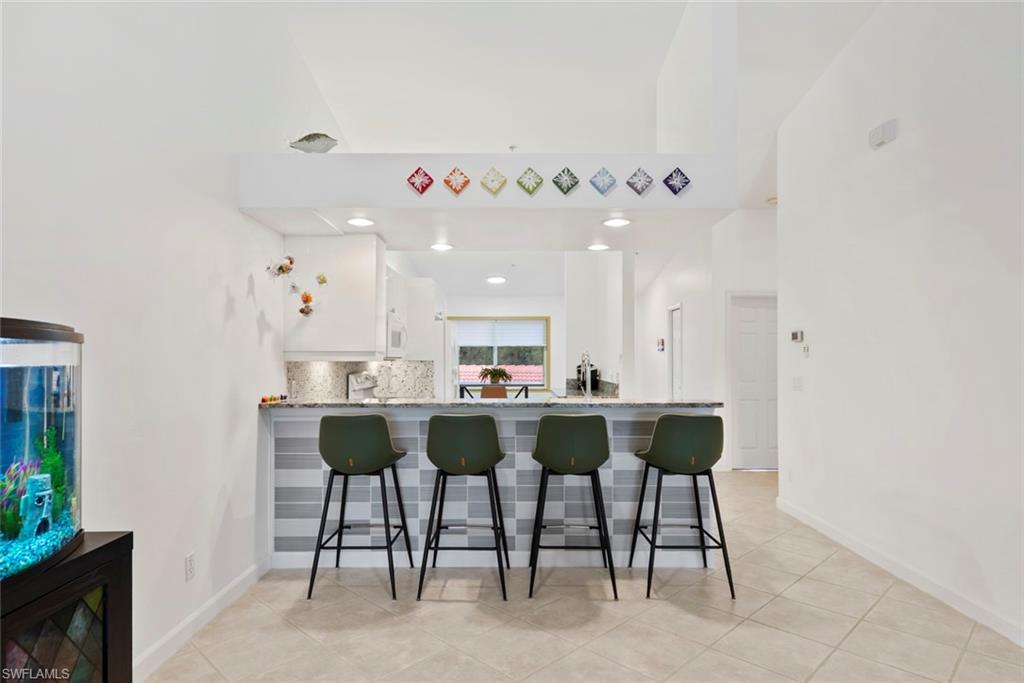 Barstool area for extra seating