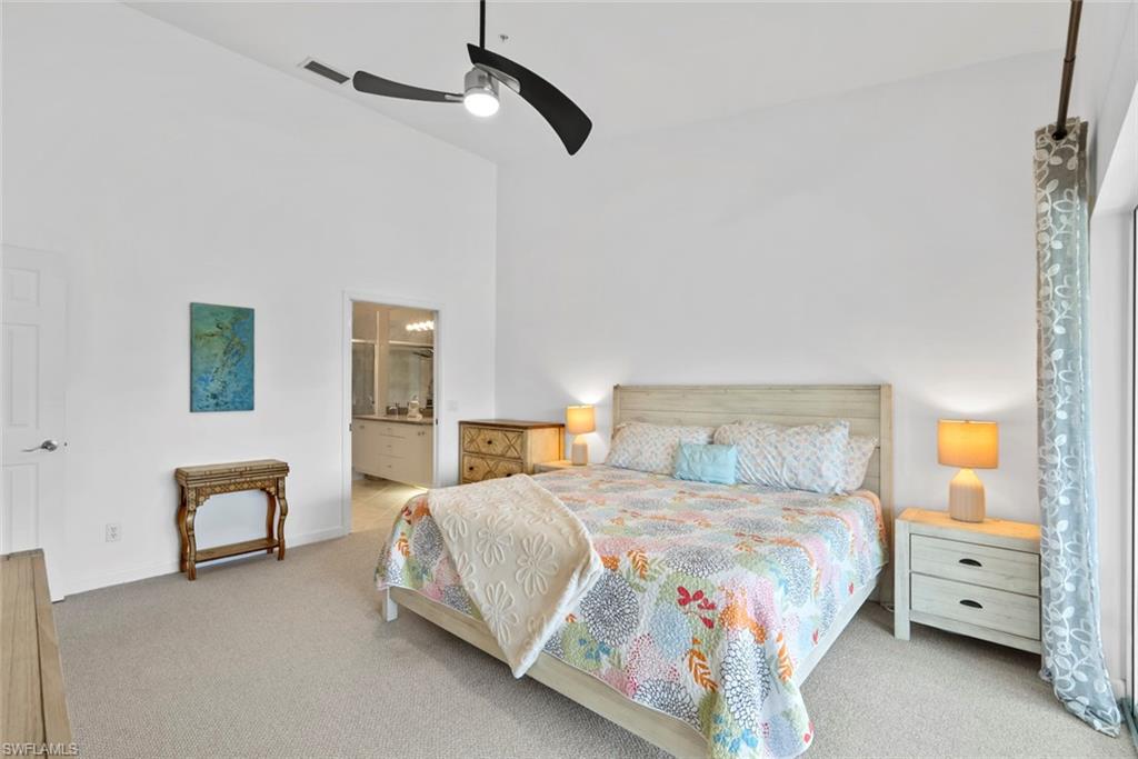 Second-floor high ceilings make each room feel incredibly spacious