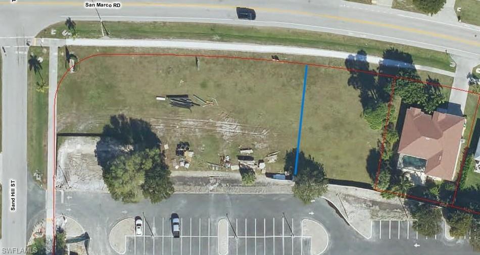 Approx lot lines - not to scale 1517 San Marco Rd