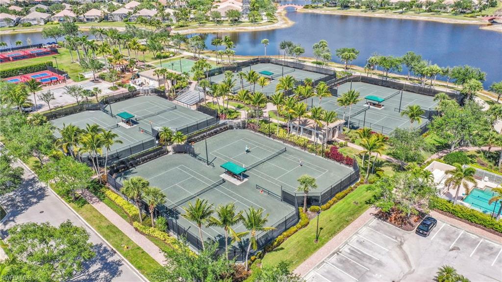 Ariel view of the 8-Tennis courts