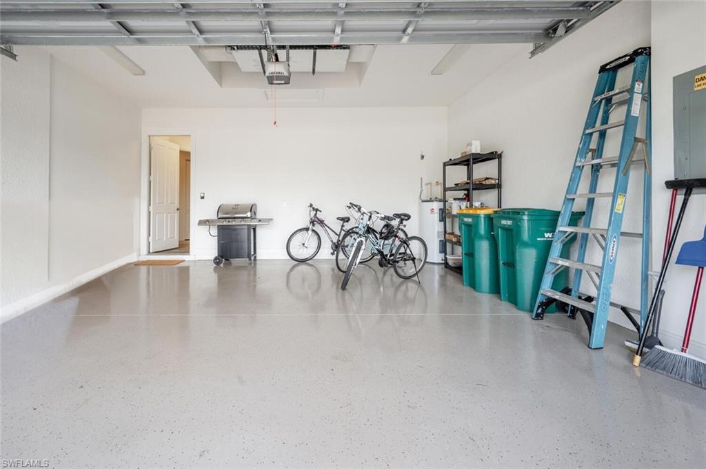 Two-car garage, bikes,