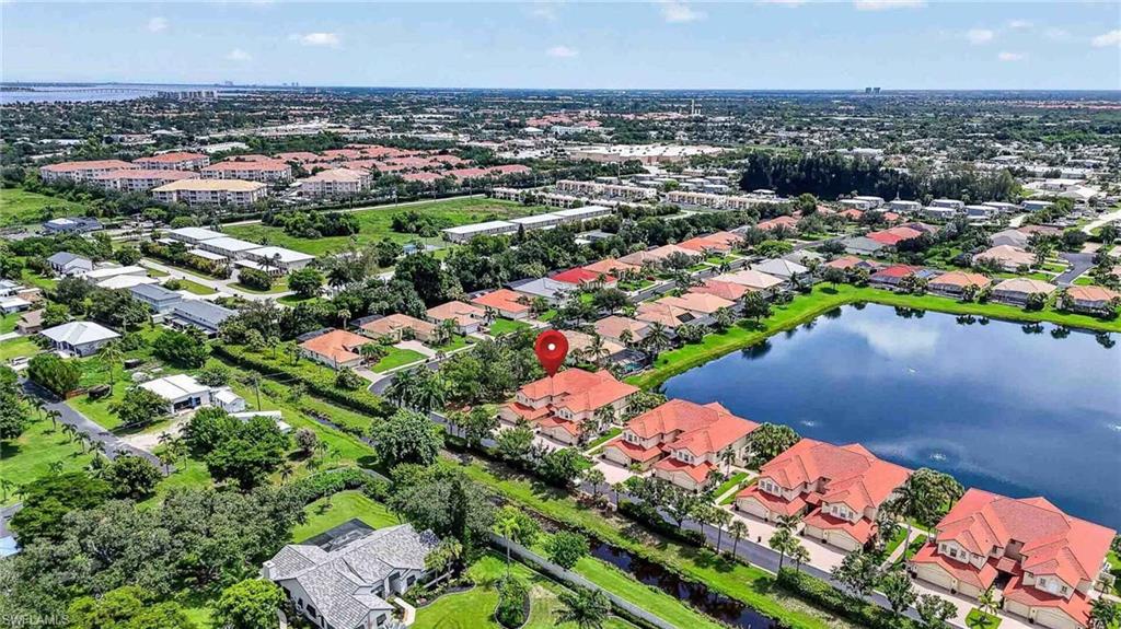 Lakefront property within a developed residential area
