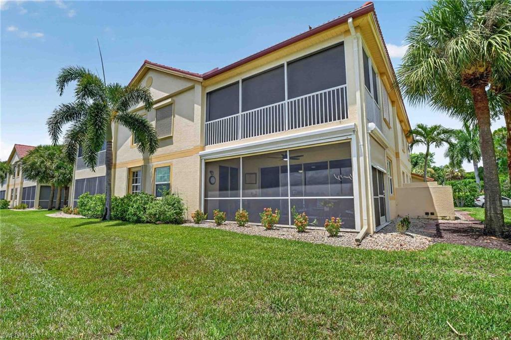 Rear of building view of first floor lanai.