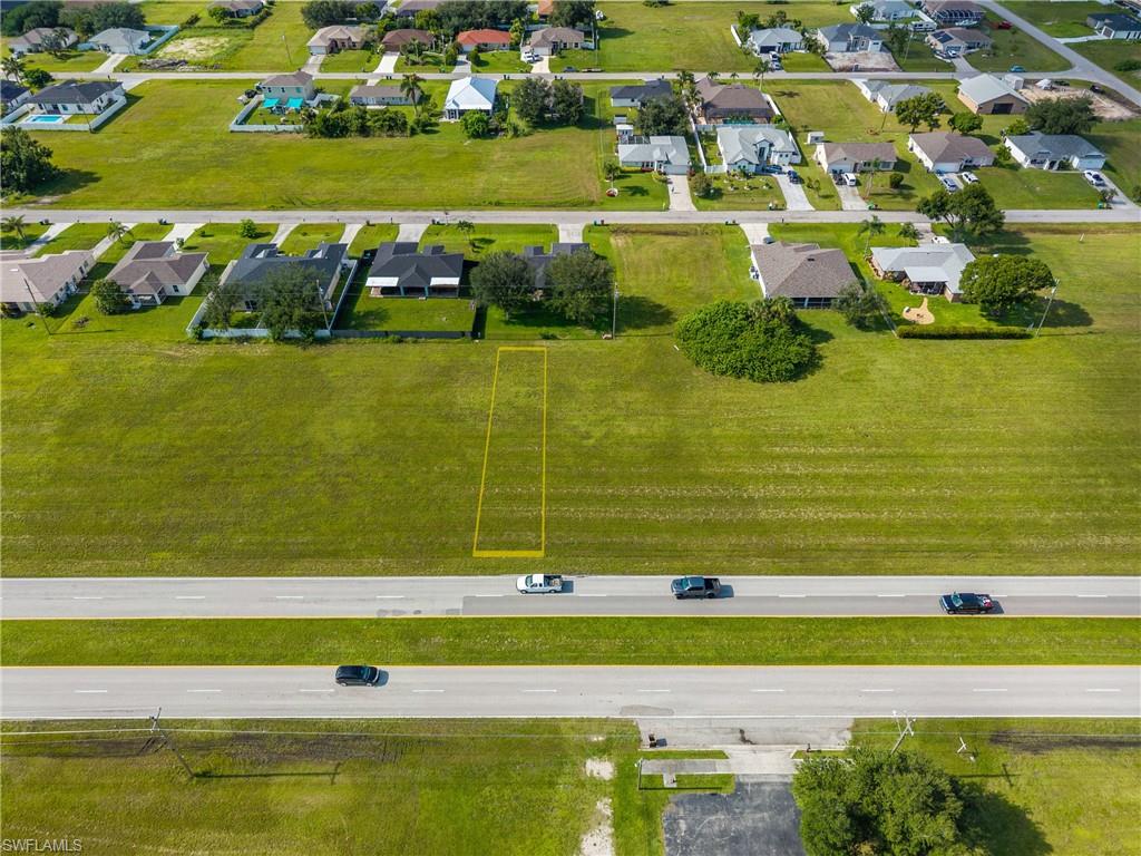 Aerial view of residential area