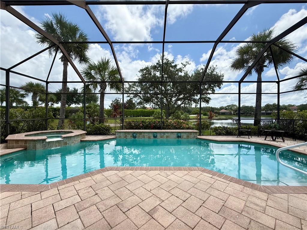 Private pool and spa with paver decking