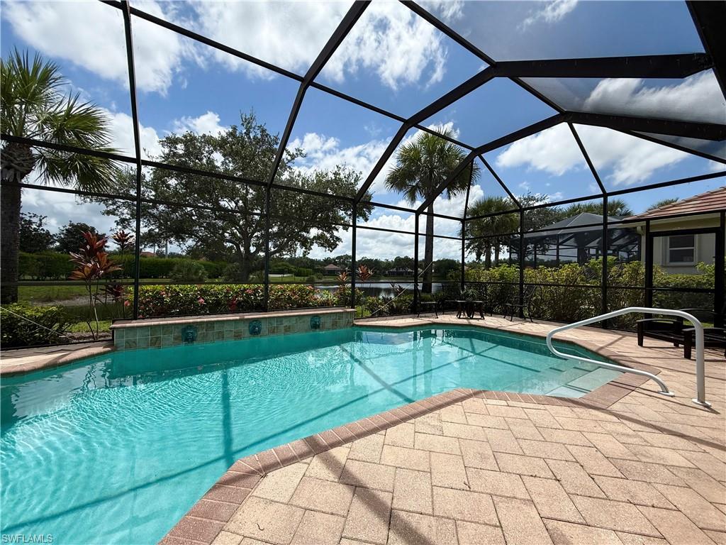 Pool deck provides room for entertaining