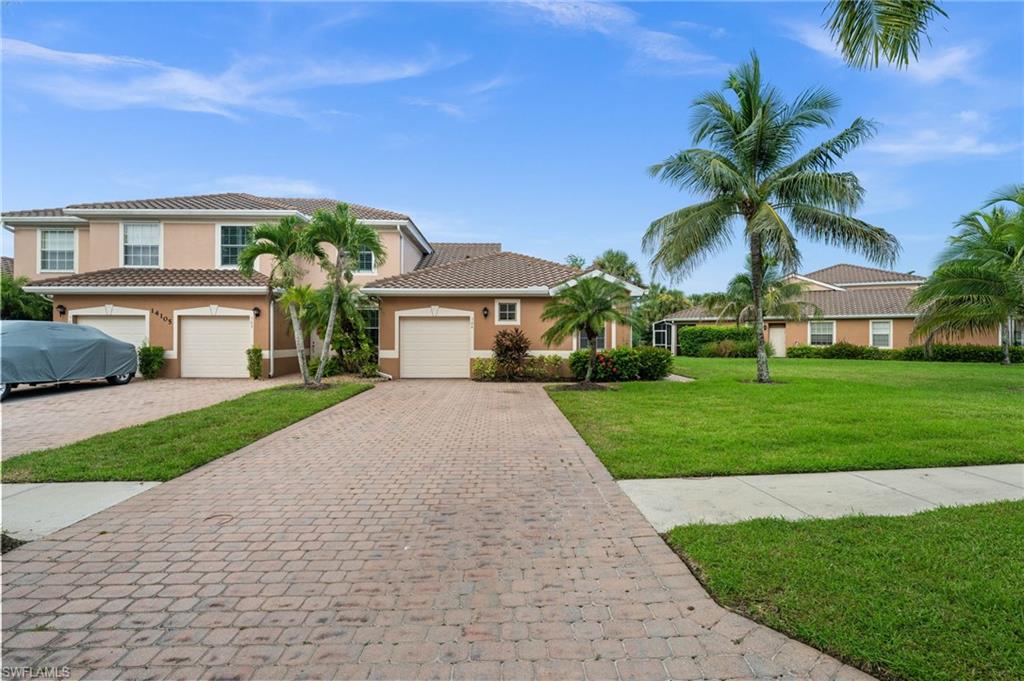 Long paved driveway