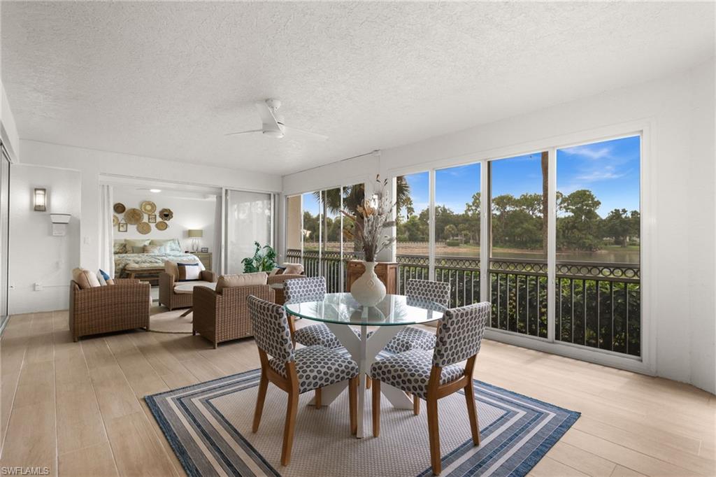 Everyday dining on the glass enclosed lanai