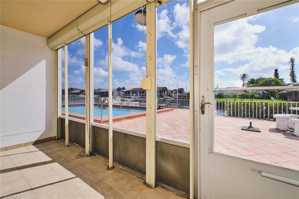 Huge lanai with roll down shutters for privacy and safety