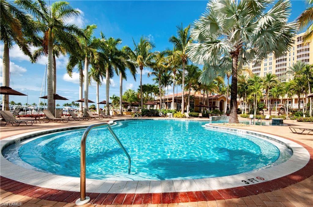 Community pool featuring a patio area