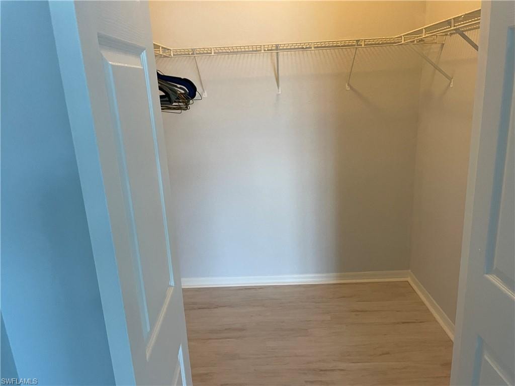 Spacious closet featuring hardwood / wood-style flooring