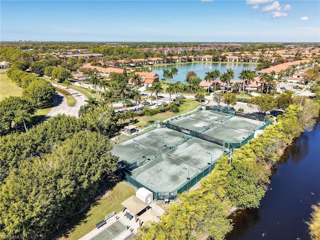 Aerial View of Tennis Courts