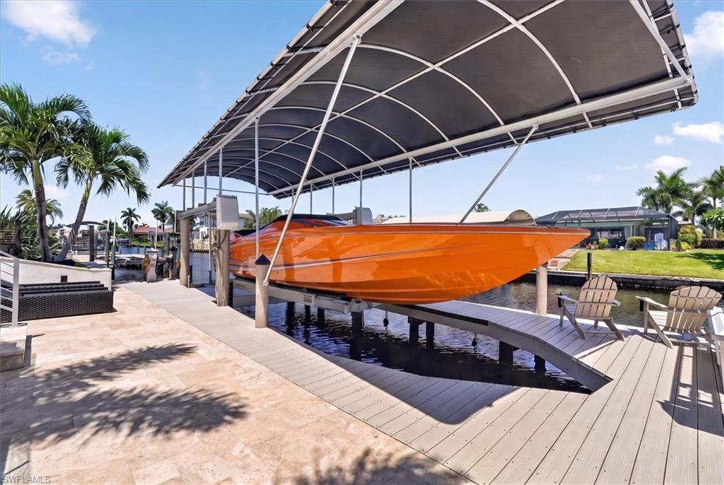 The largest dock will accommodate a 40 foot boat with 16K lift