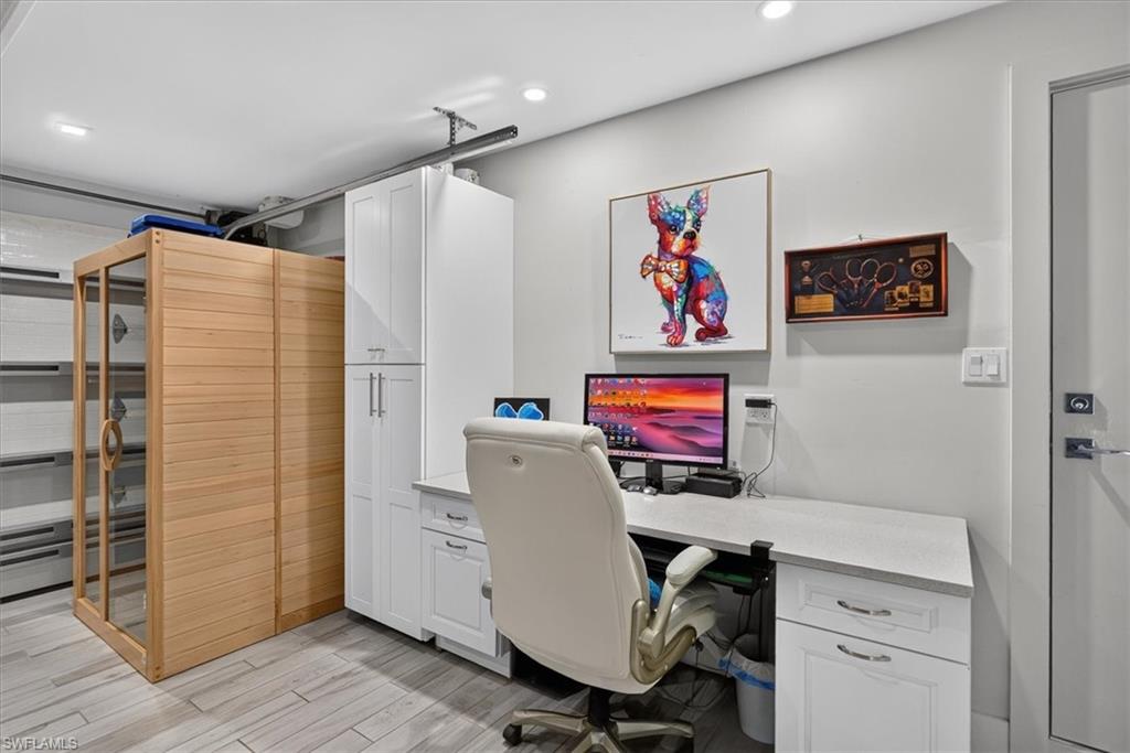 Garage is under Air with home office and 2 person sauna