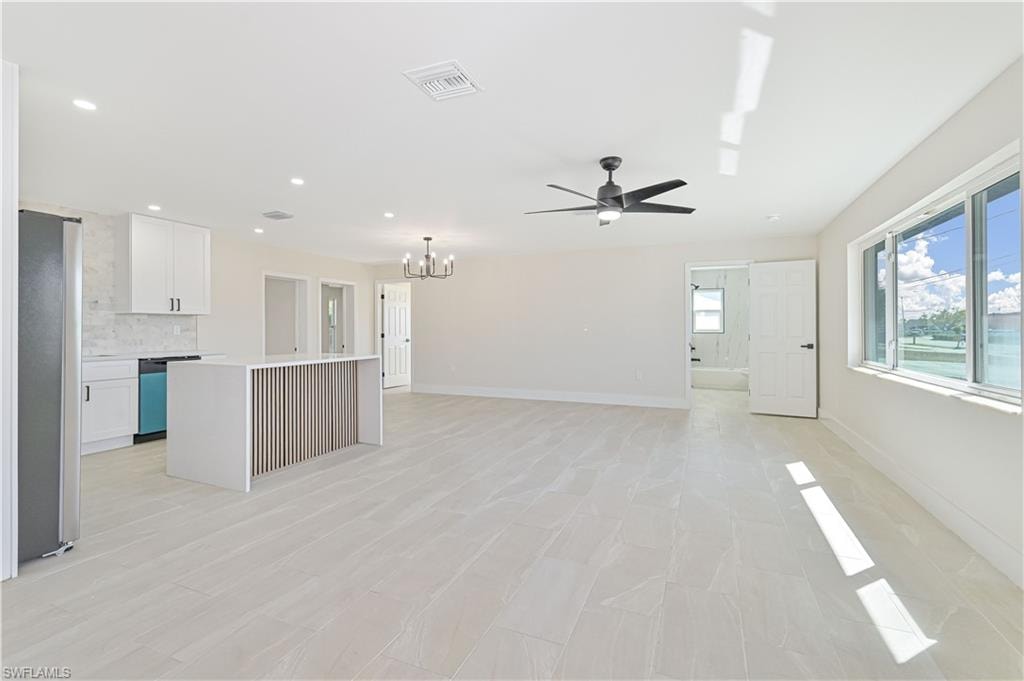 huge living room for unit B