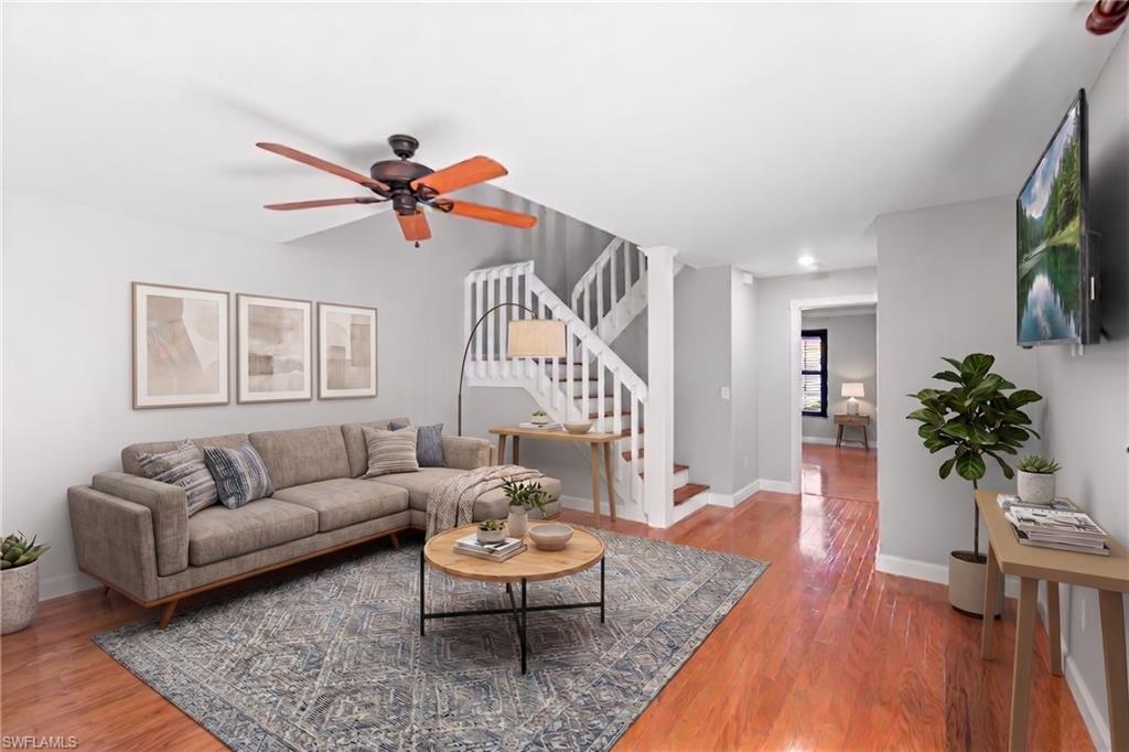 Virtually staged living room