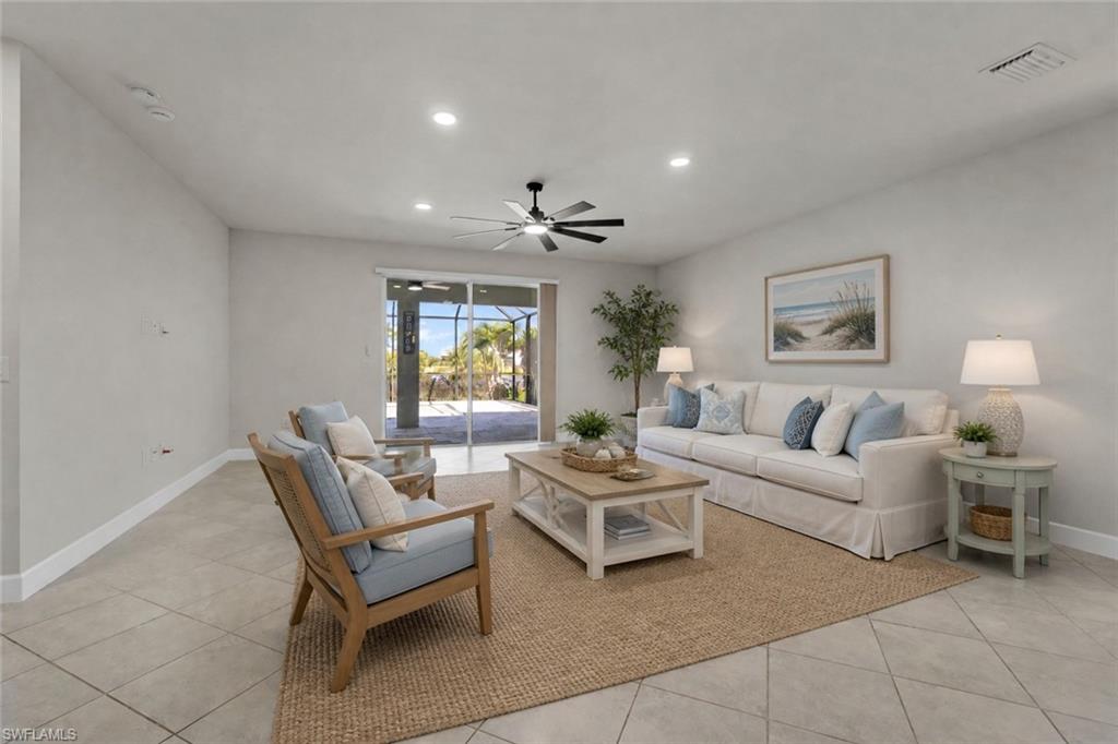 Recessed lighting and ceiling fan