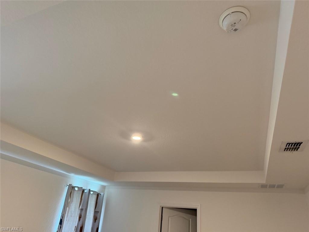 Tray ceiling in master bedroom