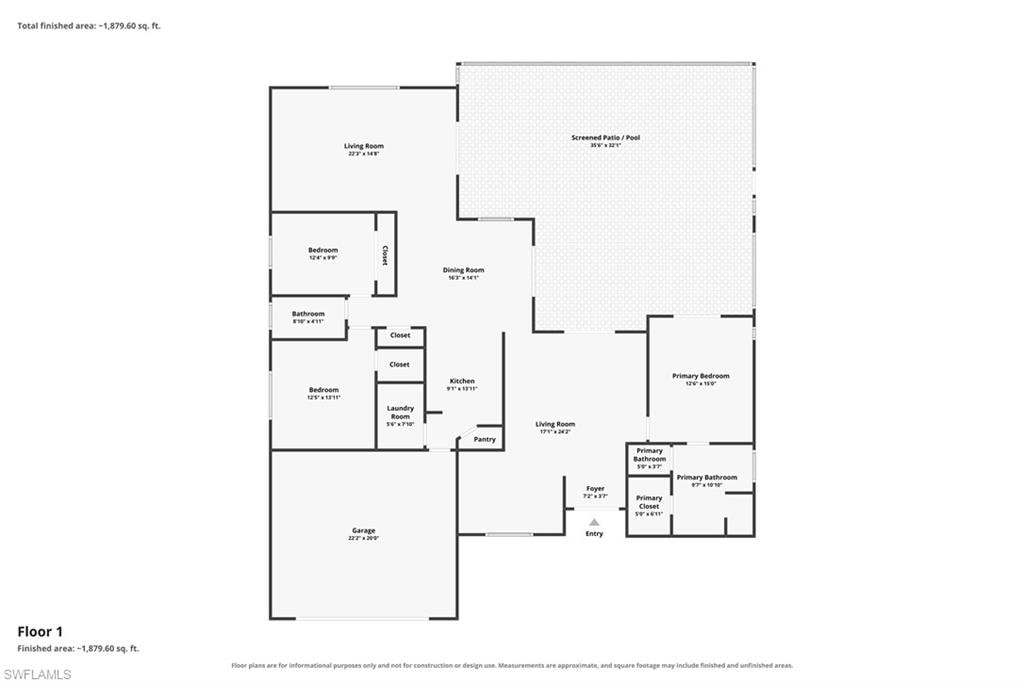 Approximate floor plan.