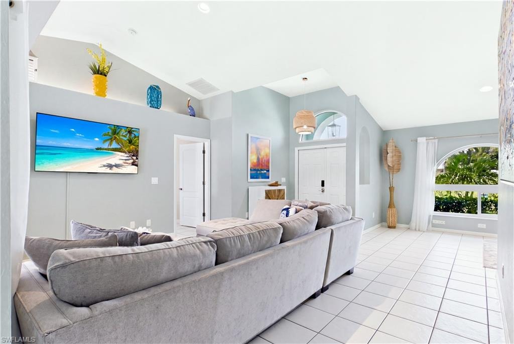 Spacious front entry with living room and flex space.
