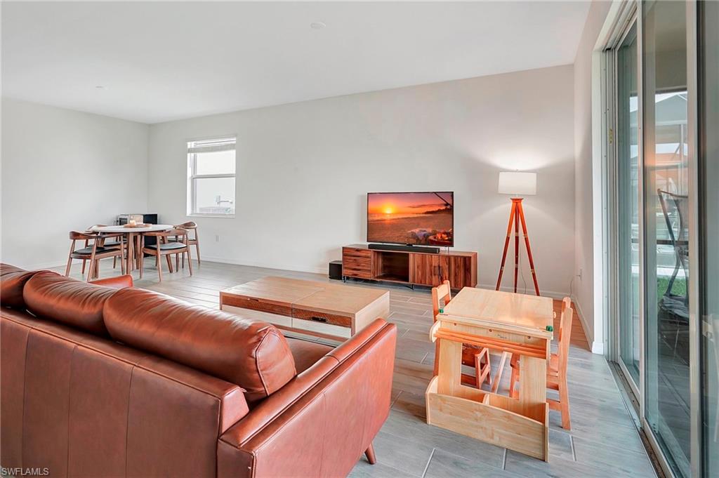 Living room featuring light hardwood / wood-style flooring