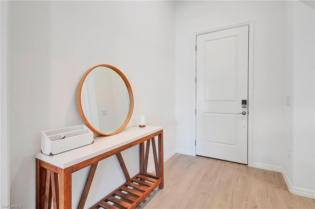 Entryway featuring light hardwood / wood-style flooring