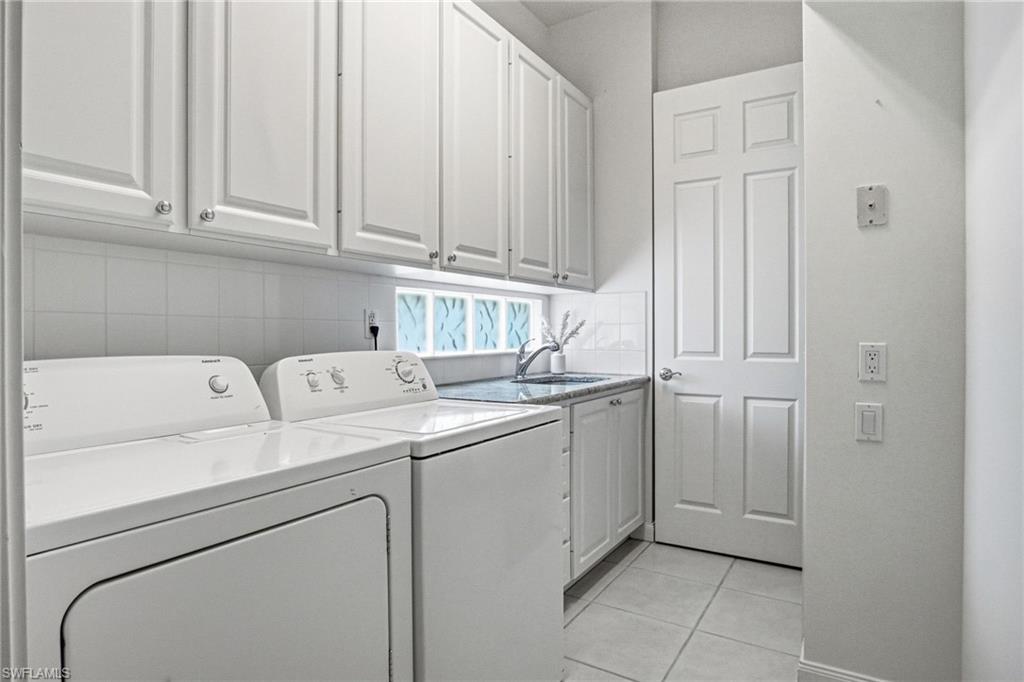 Laundry room is accessed through the garage