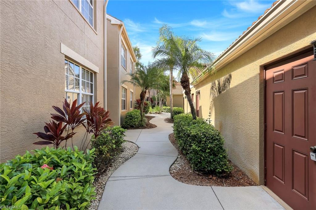 Walkway Leading to the Residence and Garage