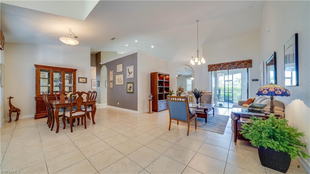 Formal living & dining areas