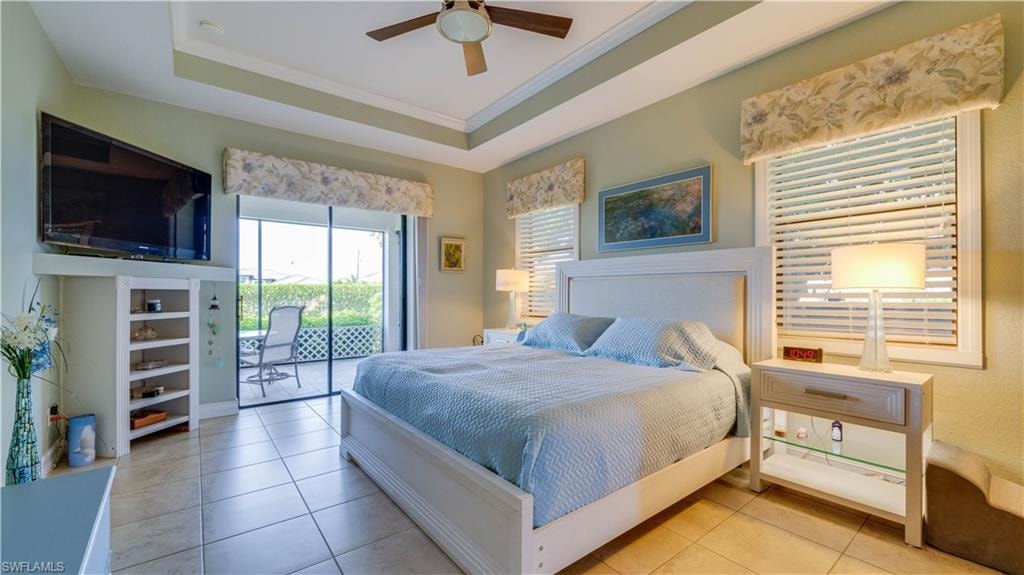 Primary bedroom Suite with sliders to lanai