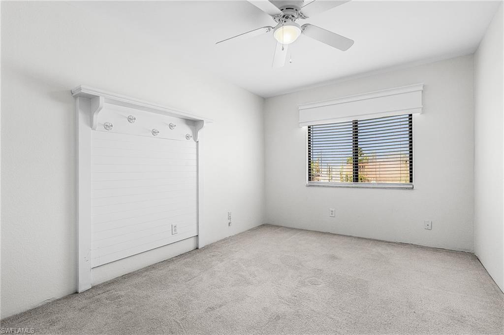Custom designed queen sized headboard is a great feature in the 3rd bedroom.