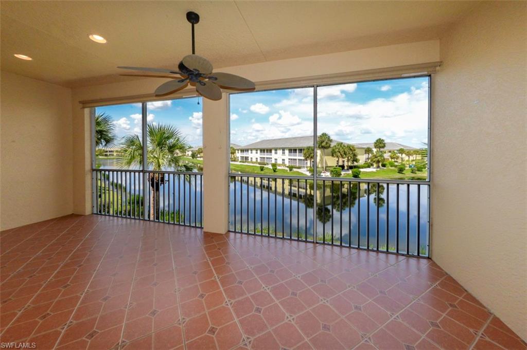 Large Lanai with long lake view toward the left