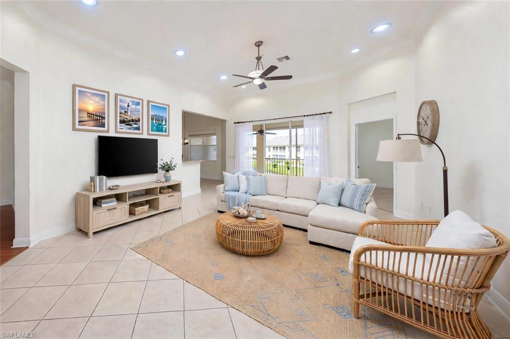 Virtually staged Great room