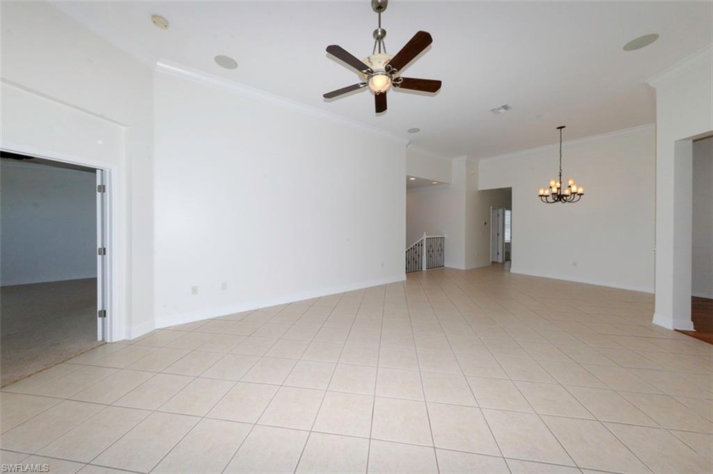 Great room looking from Lanai toward primary suite to left and