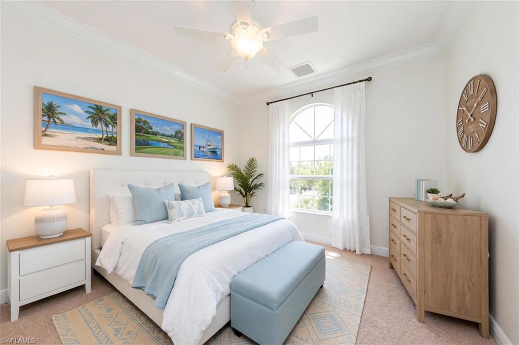Large 3rd bedroom with spacious closet and large window offering lots of natural light. Virtually staged.